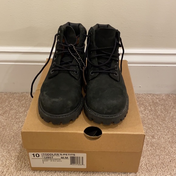 Timberland premium black boots toddler size 10 - Picture 2 of 5